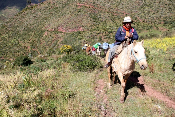 Andean Treks WATA trailhead to meet our hiking crew, encompassing two guides, two chefs, four wranglers, and six horses 