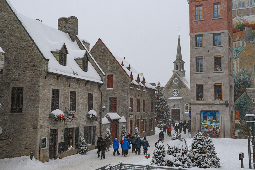 Old Quebec City in winter