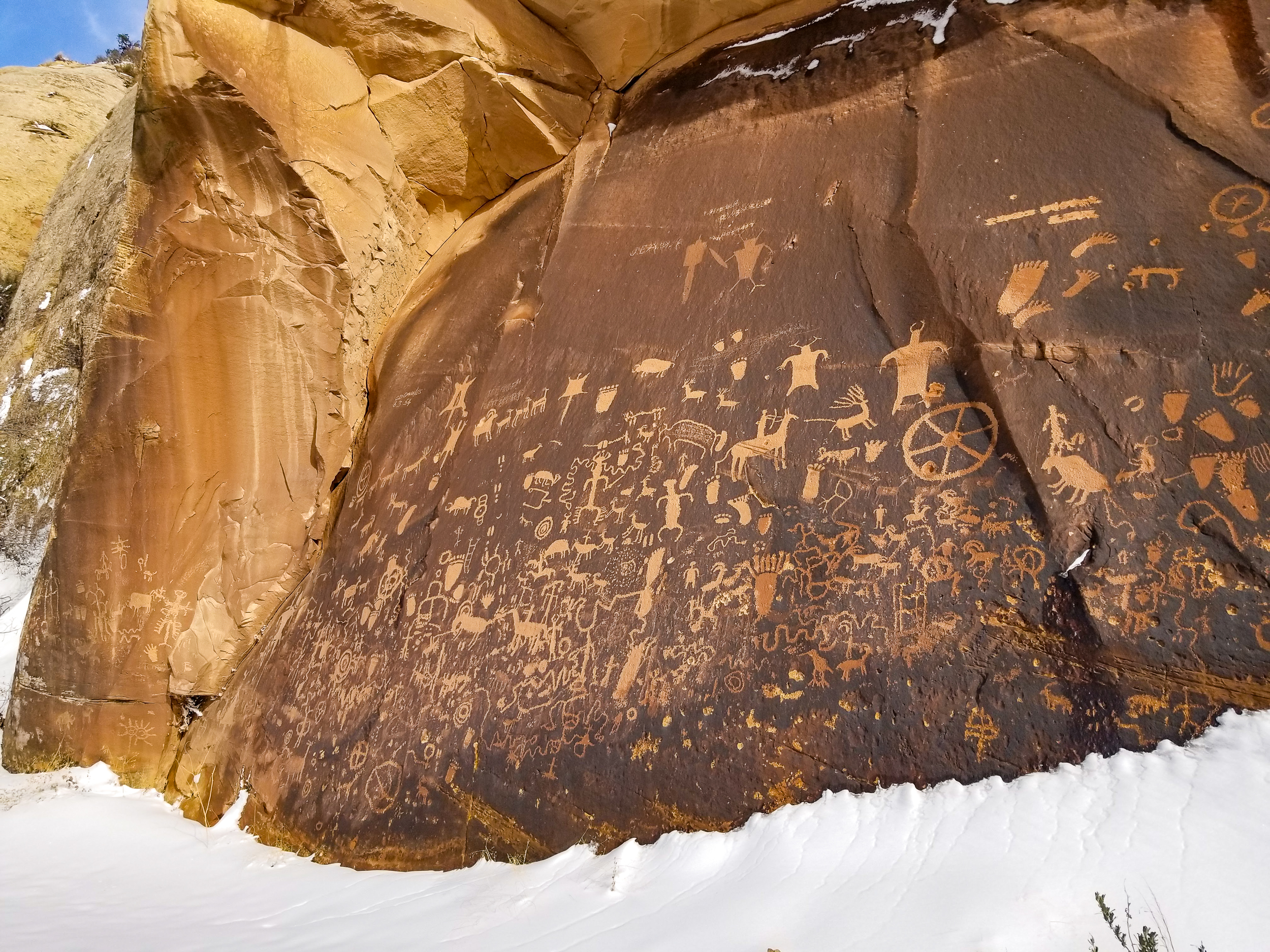 Newspaper rock in canyonlands national park, Grand Circle Utah