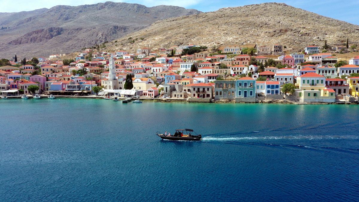 Rhodes boat to Chalki, Greece